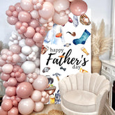 Lofaris Half Moon Gift Rugby White Fathers Day Arch Backdrop